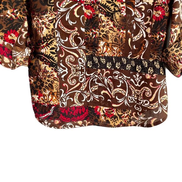 CHICO'S Women's Snap-Front Blouse - Size 0 (S) - Picture 4 of 7